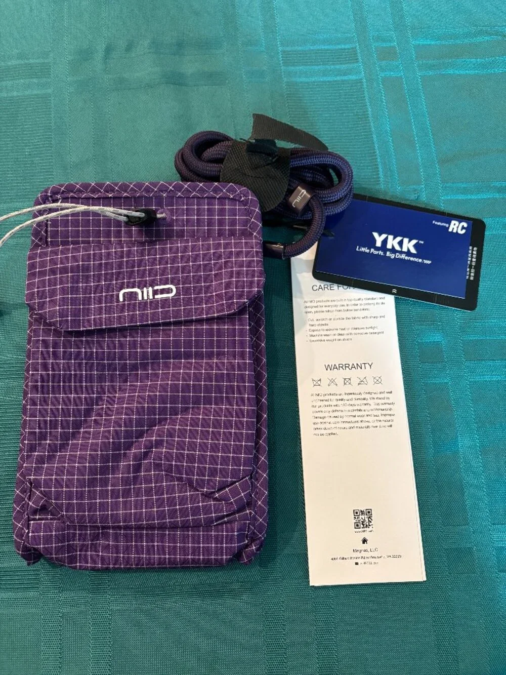 NEO Nomad EDC Every Day Carry pouch, Nebula Purple magnetic crossbody travel bag